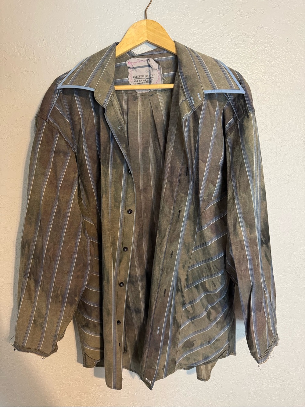 Grey/Green Striped Lightweight Shirt - Vintage Style